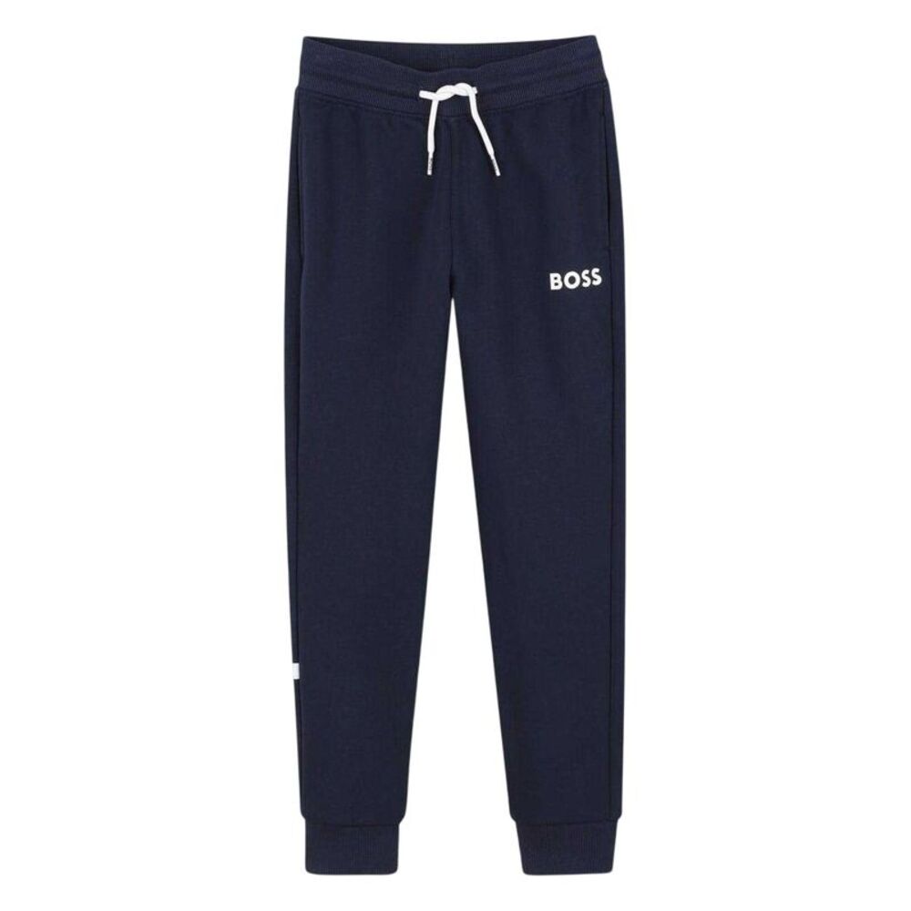 Boss Childrens/Kids Wordmark Slim Joggers / Navy